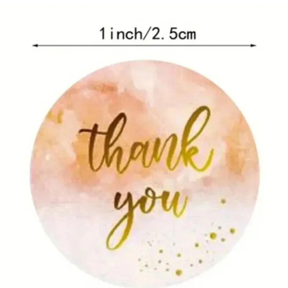 500 Pieces Roll Thank You Sealing Sticker